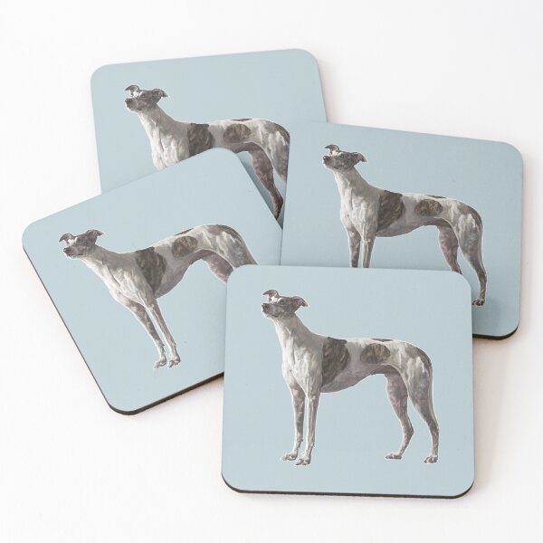 Item preview, Brindle & White Greyhound designed and sold by Elspeth Rose Design.