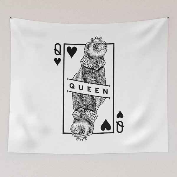 Item preview, Ferret Lover Queen Of Hearts Funny Pet Pop Art designed and sold by GrandeDuc.