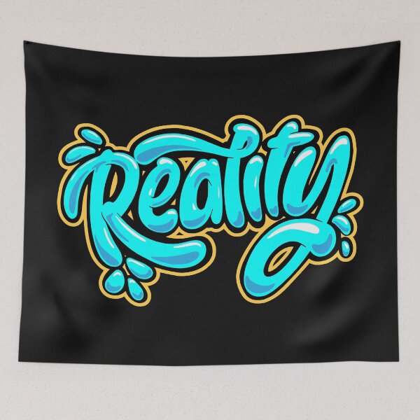 Item preview, Reality Text BlueTypography designed and sold by Goba Bali Studio.