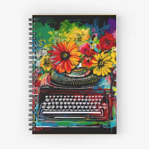 Item preview, Vintage Typewriter with Flowers Abstraction designed and sold by TheHellSong.