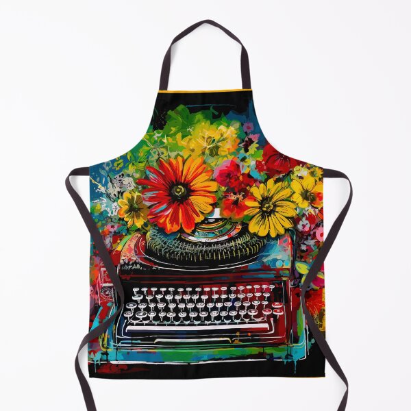 Item preview, Vintage Typewriter with Flowers Abstraction designed and sold by TheHellSong.