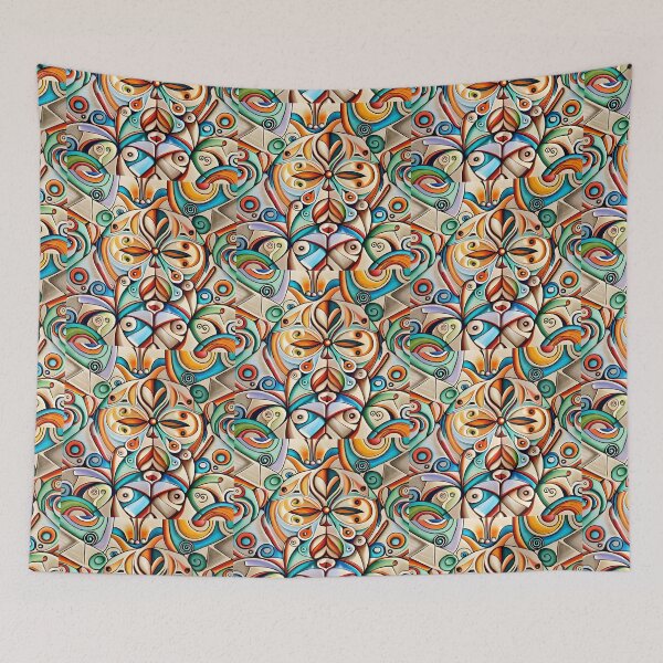 Item preview, A painting of abstract shapes and colors. designed and sold by Hillol Bora.