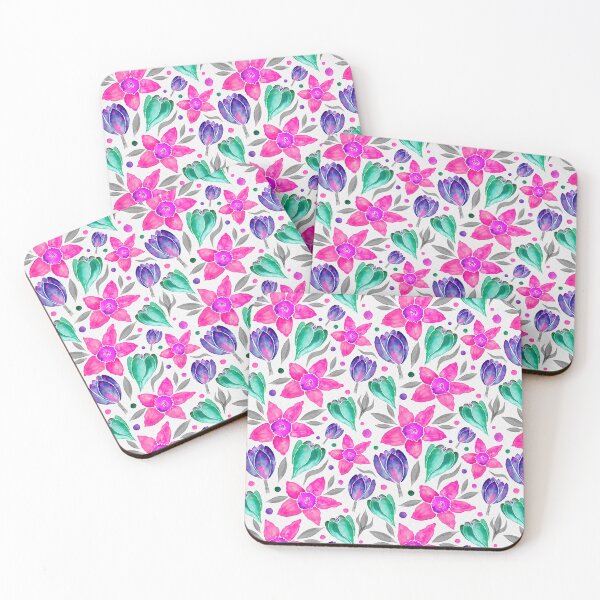 Item preview, Spring Flowers - Purple, green, pink designed and sold by Gwendolyn  Pieters.
