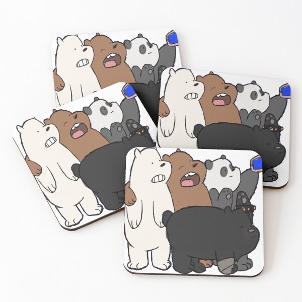 Item preview, black white brown bear panda bear selfie designed and sold by JusteBay56.