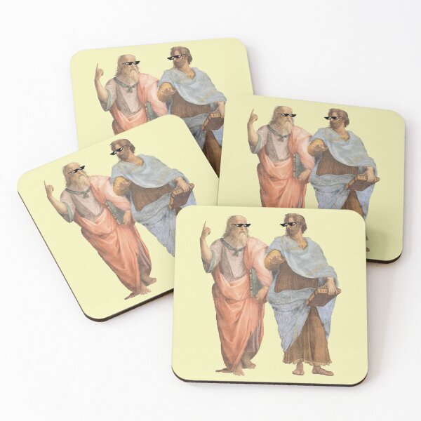Item preview, Plato and Aristotle with cool pixel sun glasses designed and sold by Cleanthes.