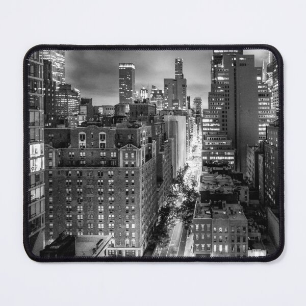 Item preview, New York City At Night From The Rooftops - Black & White designed and sold by Nicklas81.