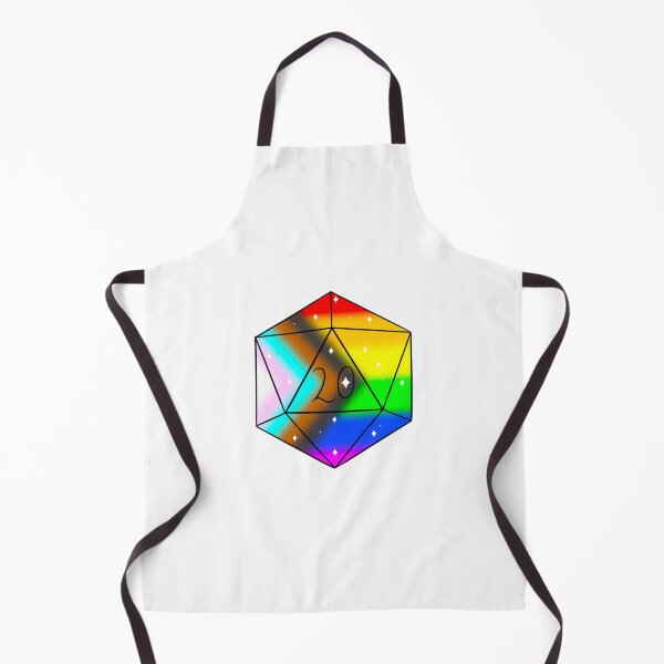 Item preview, pride d20 with stars designed and sold by Little Crows Trinkets.