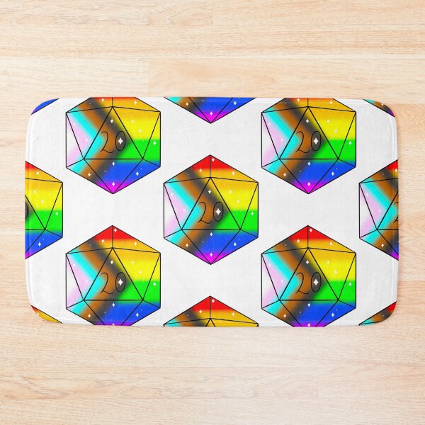 Item preview, pride d20 with stars designed and sold by Little Crows Trinkets.