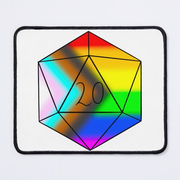 Item preview, pride d20 designed and sold by Little Crows Trinkets.