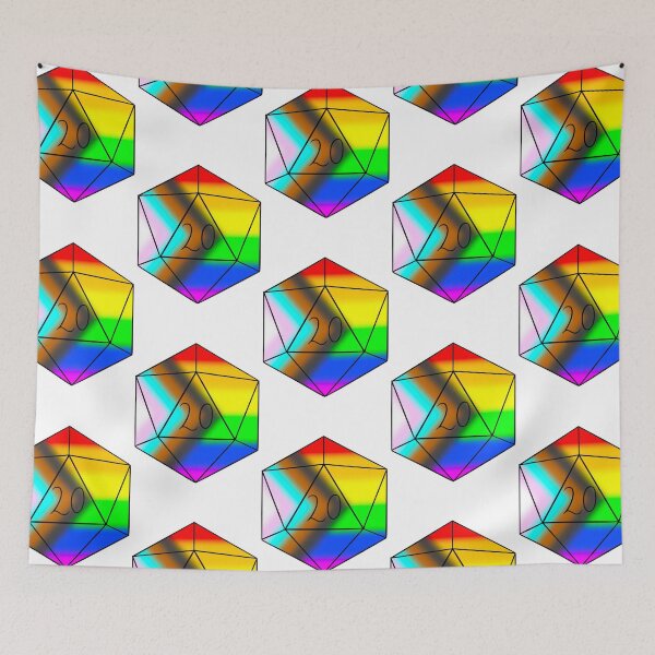 Item preview, pride d20 designed and sold by Little Crows Trinkets.