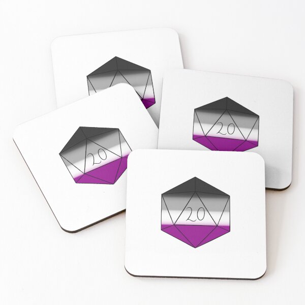 Item preview, asexual d20 designed and sold by Little Crows Trinkets.
