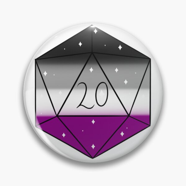 Artikelvorschau, asexuell d20 mit Sternen entworfen und verkauft von Little Crows Trinkets.