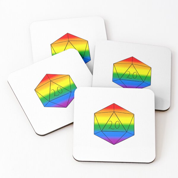 Item preview, pride d20 designed and sold by Little Crows Trinkets.