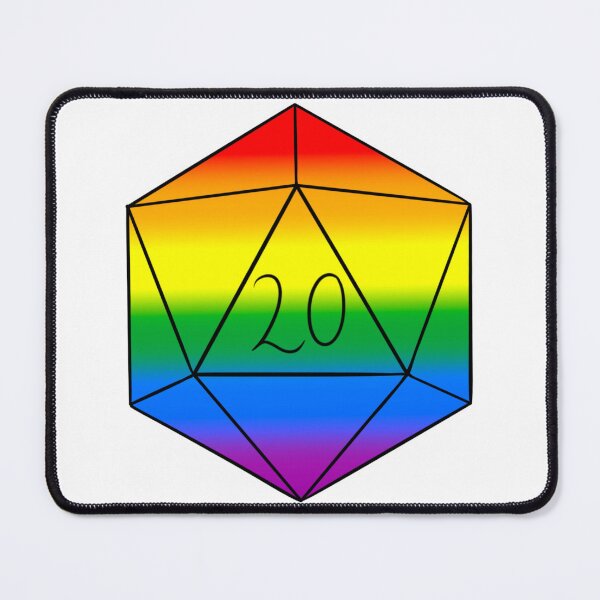 Item preview, pride d20 designed and sold by Little Crows Trinkets.
