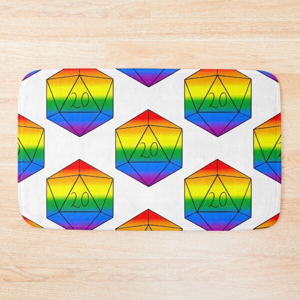 Item preview, pride d20 designed and sold by Little Crows Trinkets.