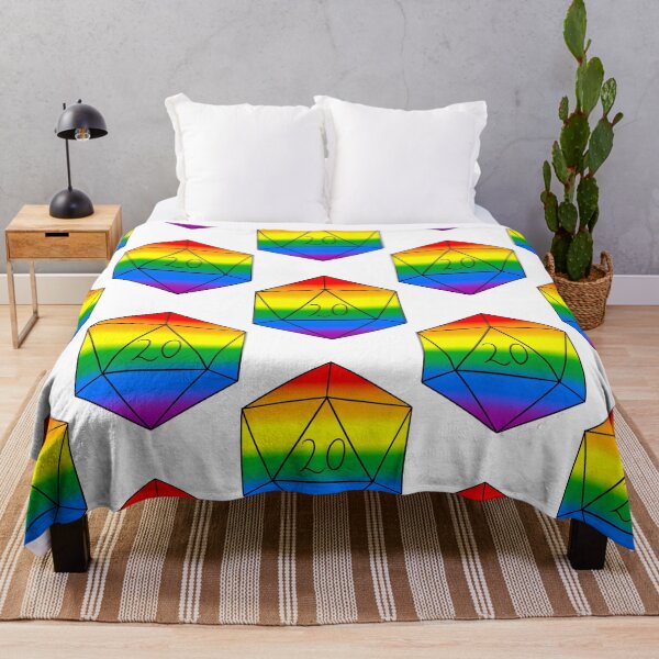 Item preview, pride d20 designed and sold by Little Crows Trinkets.