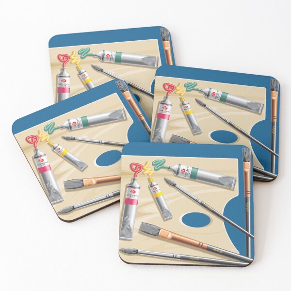 Item preview, A high quality artwork of paint brushes and tubes designed and sold by drsaver.
