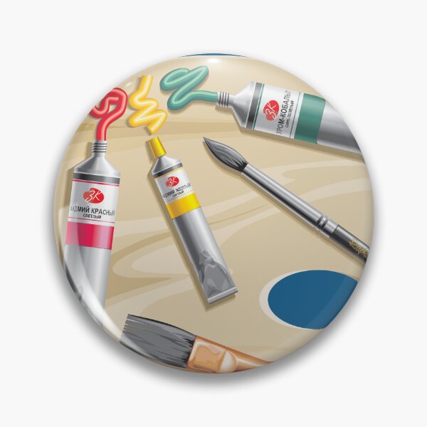 Item preview, A high quality artwork of paint brushes and tubes designed and sold by drsaver.
