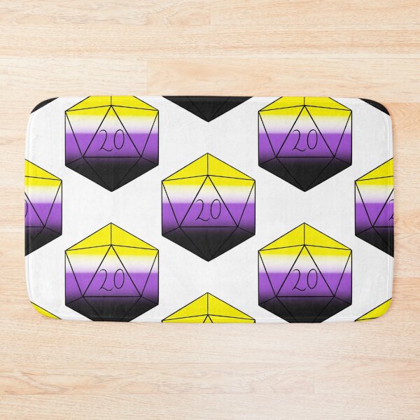 Item preview, nonbinary d20  designed and sold by Little Crows Trinkets.