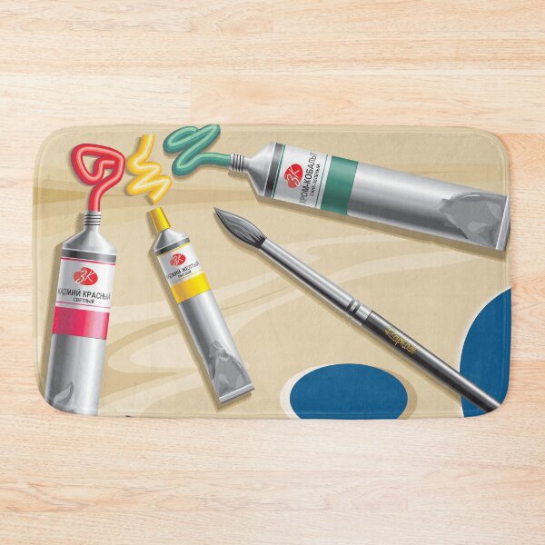 Item preview, A high quality artwork of paint brushes and tubes designed and sold by drsaver.