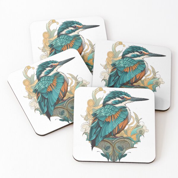 Item preview, Kingfisher Illustration #1 designed and sold by AqueductDesigns.