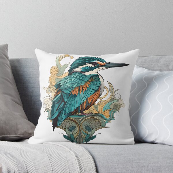 Item preview, Kingfisher Illustration #1 designed and sold by AqueductDesigns.