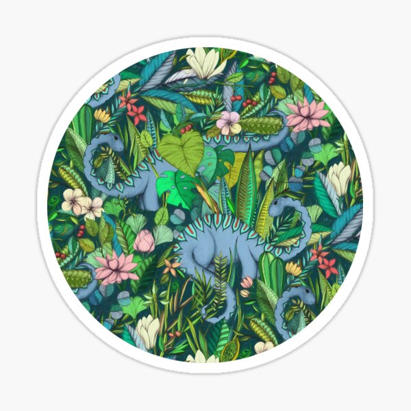 Item preview, Botanique Improbable avec Dinosaures - vert foncé designed and sold by micklyn.