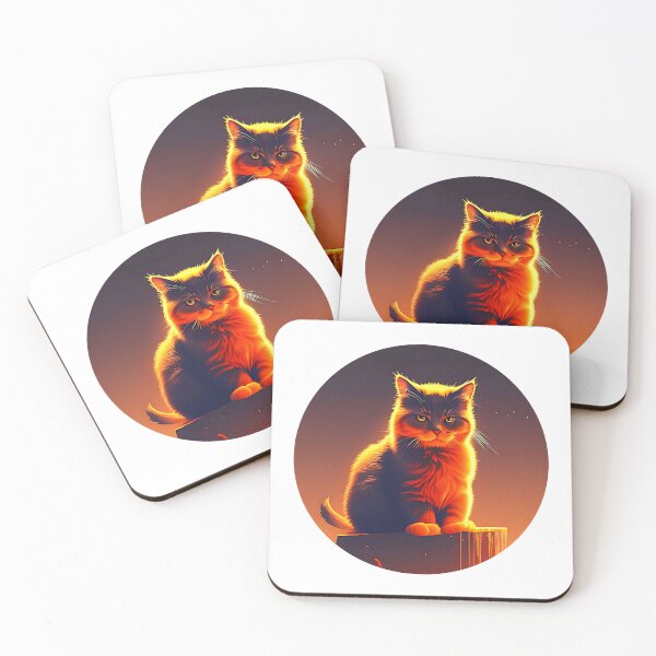 Item preview, Stunning Cat Posing on a Log designed and sold by Cuteosaur.