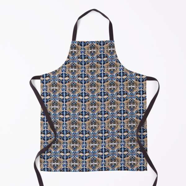 Item preview, Retro Tile Pattern Blue and Brown Shades designed and sold by RetroTile.