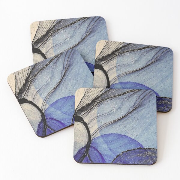Item preview, Black and Blue Abstract Art designed and sold by MyAbstractInk.