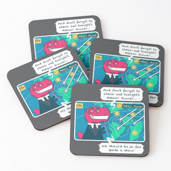 Item preview, T-Rex weather forecast meteor shower  designed and sold by RickThompsonArt.