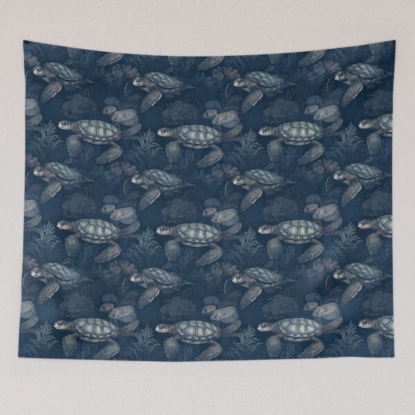 Item preview, Harmonious Swimming Turtles Pattern designed and sold by RooArtistry.