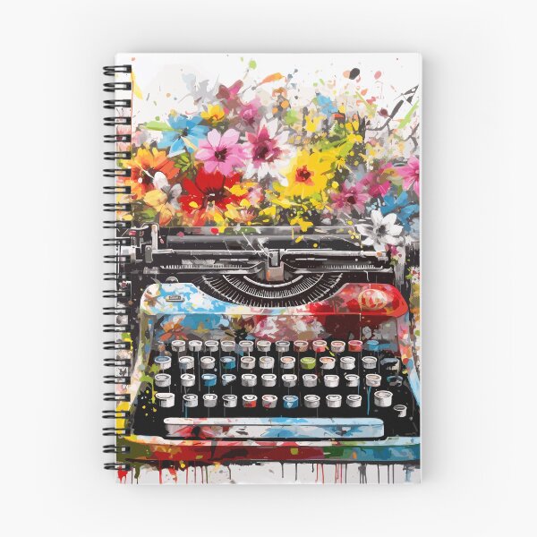 Item preview, Vintage Typewriter with Flowers Abstraction designed and sold by TheHellSong.