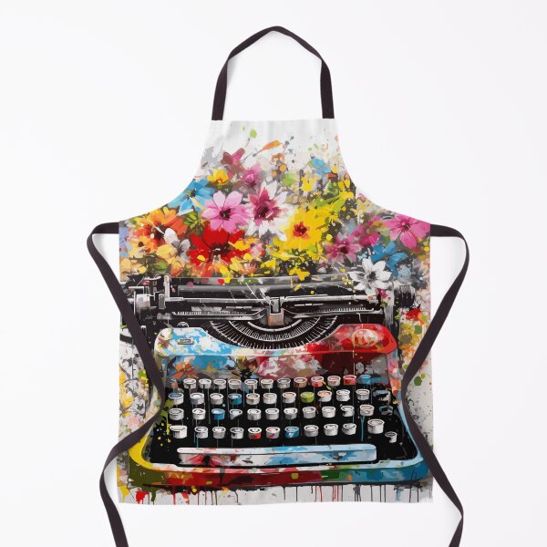 Item preview, Vintage Typewriter with Flowers Abstraction designed and sold by TheHellSong.