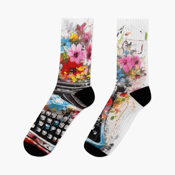 Item preview, Vintage Typewriter with Flowers Abstraction designed and sold by TheHellSong.