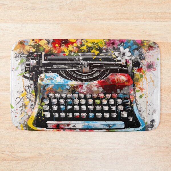 Item preview, Vintage Typewriter with Flowers Abstraction designed and sold by TheHellSong.
