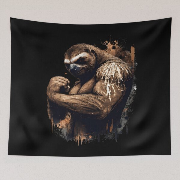 Item preview, muscular sloth bodybuilder designed and sold by DerSenat.