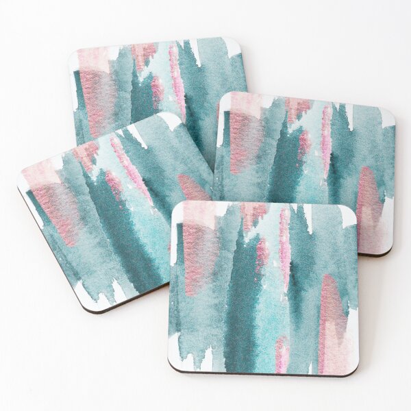 Item preview, Green and Pink Abstract Forest designed and sold by MyAbstractInk.