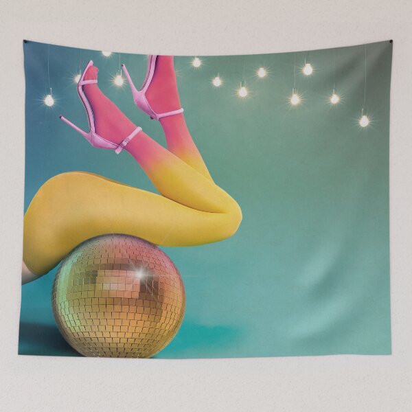 Item preview, Sexy Woman Leaning On Disco Ball designed and sold by mark ashkenazi.