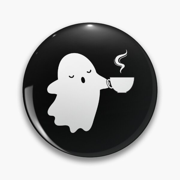 Item preview, Cute Ghost with Coffee Mug - Cozy and Spooky Design designed and sold by GorinART.