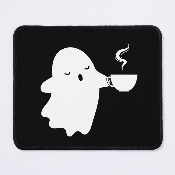 Item preview, Cute Ghost with Coffee Mug - Cozy and Spooky Design designed and sold by GorinART.
