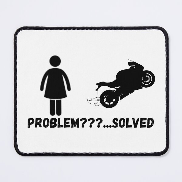 Item preview, Problem? Solved! Motorcycle sticker design for riders designed and sold by YammsDesign.