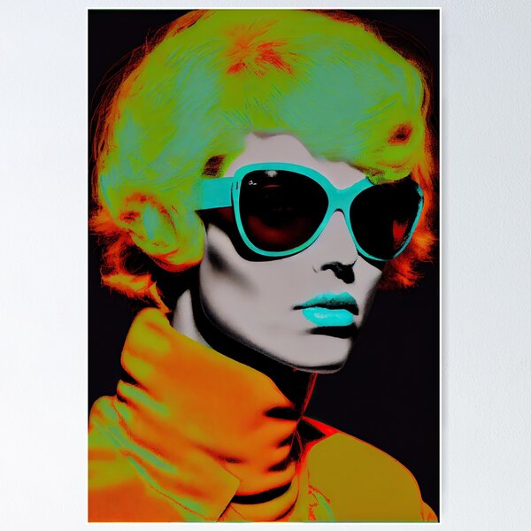 Item preview, Sensational Model: Colorful and Dynamic Pop-Art Graphic Depicting a Fashion Icon designed and sold by Piotrek0001.