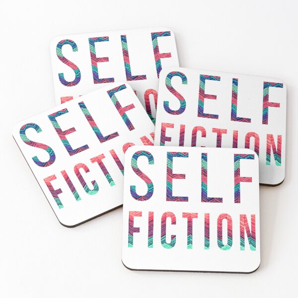 Item preview, "SELF FICTION" saying, colorful font, lettering designed and sold by Time4Space.