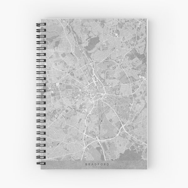 Item preview, Map of Bradford (England) in gray vintage style designed and sold by blursbyai.