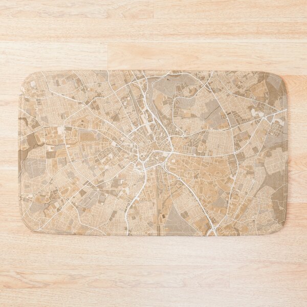 Item preview, Map of Bradford (England) in sepia vintage style designed and sold by blursbyai.