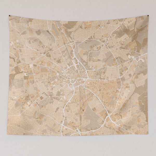 Item preview, Map of Bradford (England) in sepia vintage style designed and sold by blursbyai.