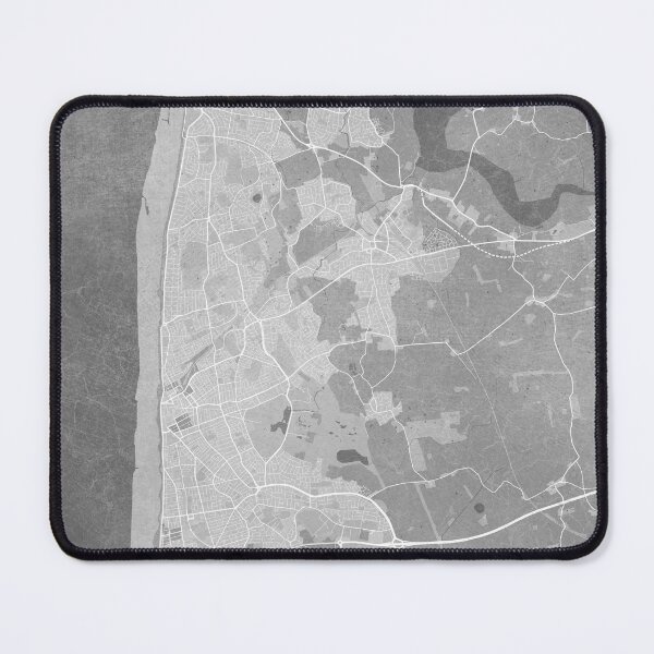 Item preview, Map of Blackpool (England) in gray vintage style designed and sold by blursbyai.