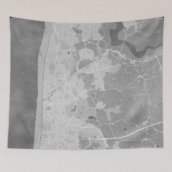 Artikelvorschau, Map of Blackpool (England) in gray vintage style entworfen und verkauft von blursbyai.
