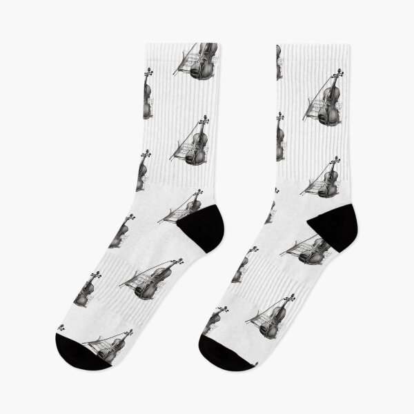 Item preview, Black and White Violin Orchestra Lover Classical Violinist  designed and sold by The Junto Shop.